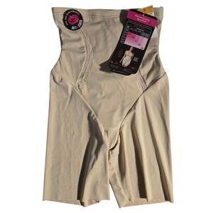 Maidenform Shapewear High Waist Thigh Slimmer Short Firm Small Smooths New